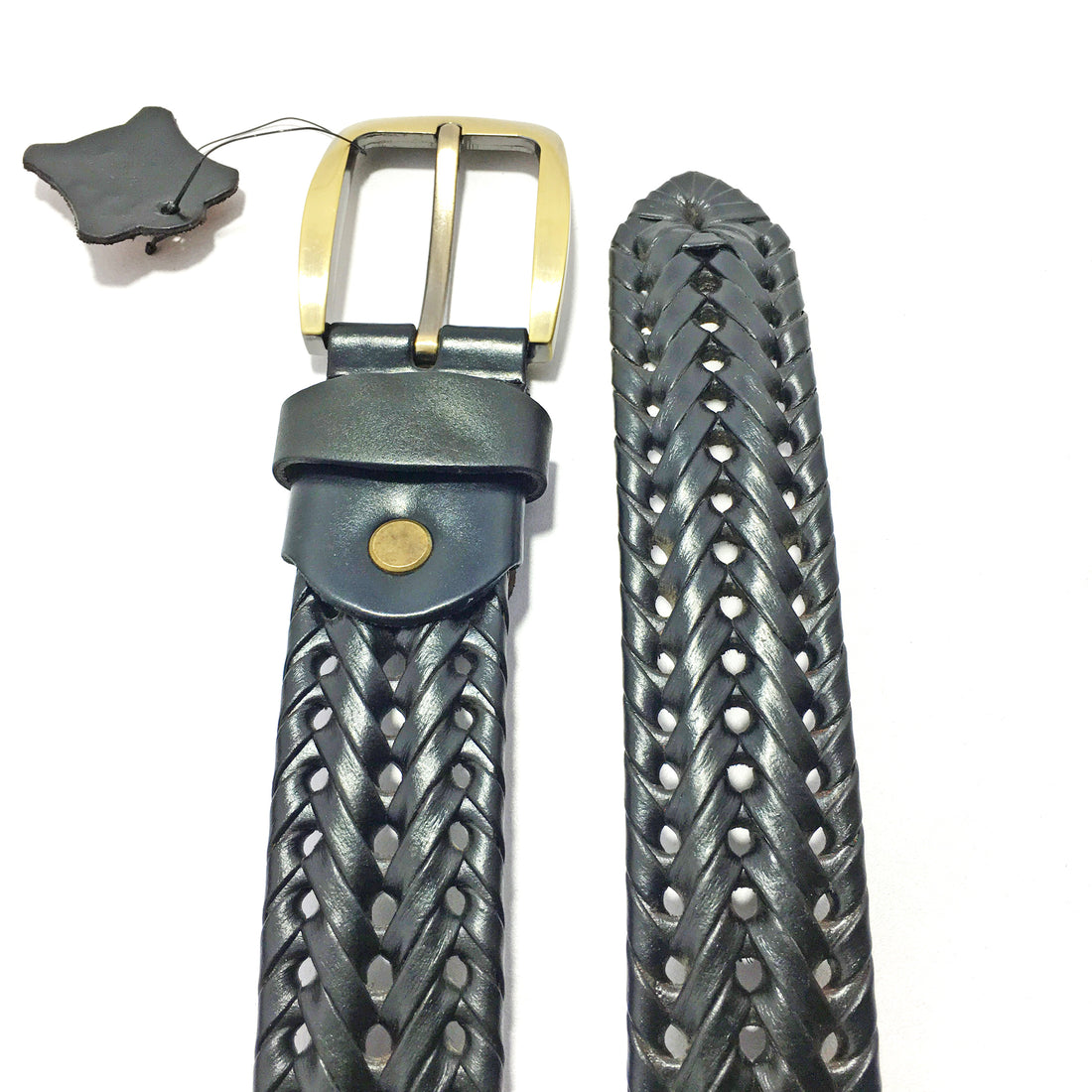 Ficuster Men Black Genuine Leather Belt