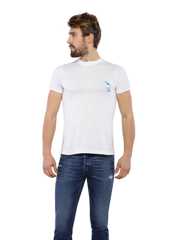 Ficuster Men White Crew Neck T-Shirt