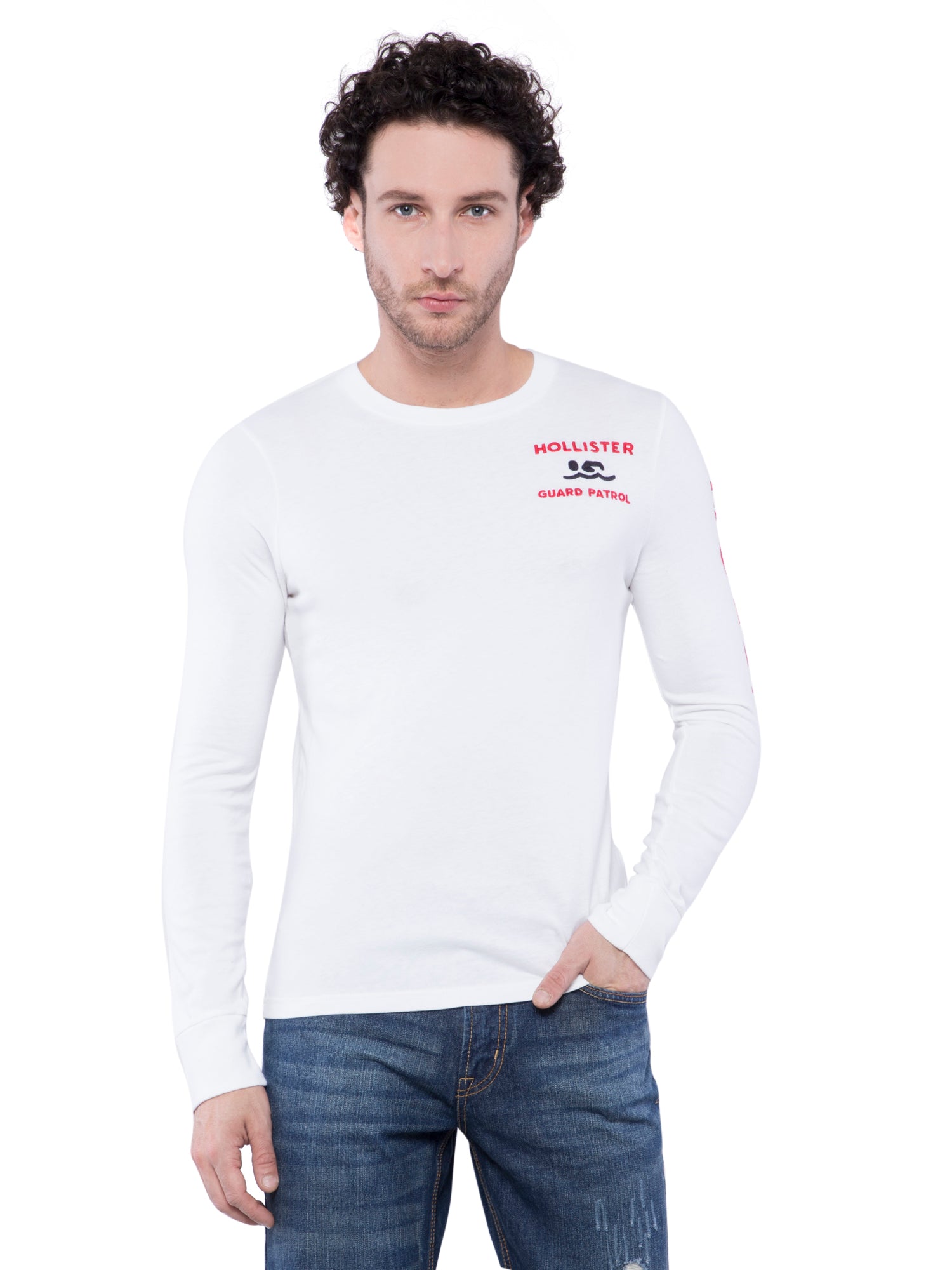 hollister white crew neck