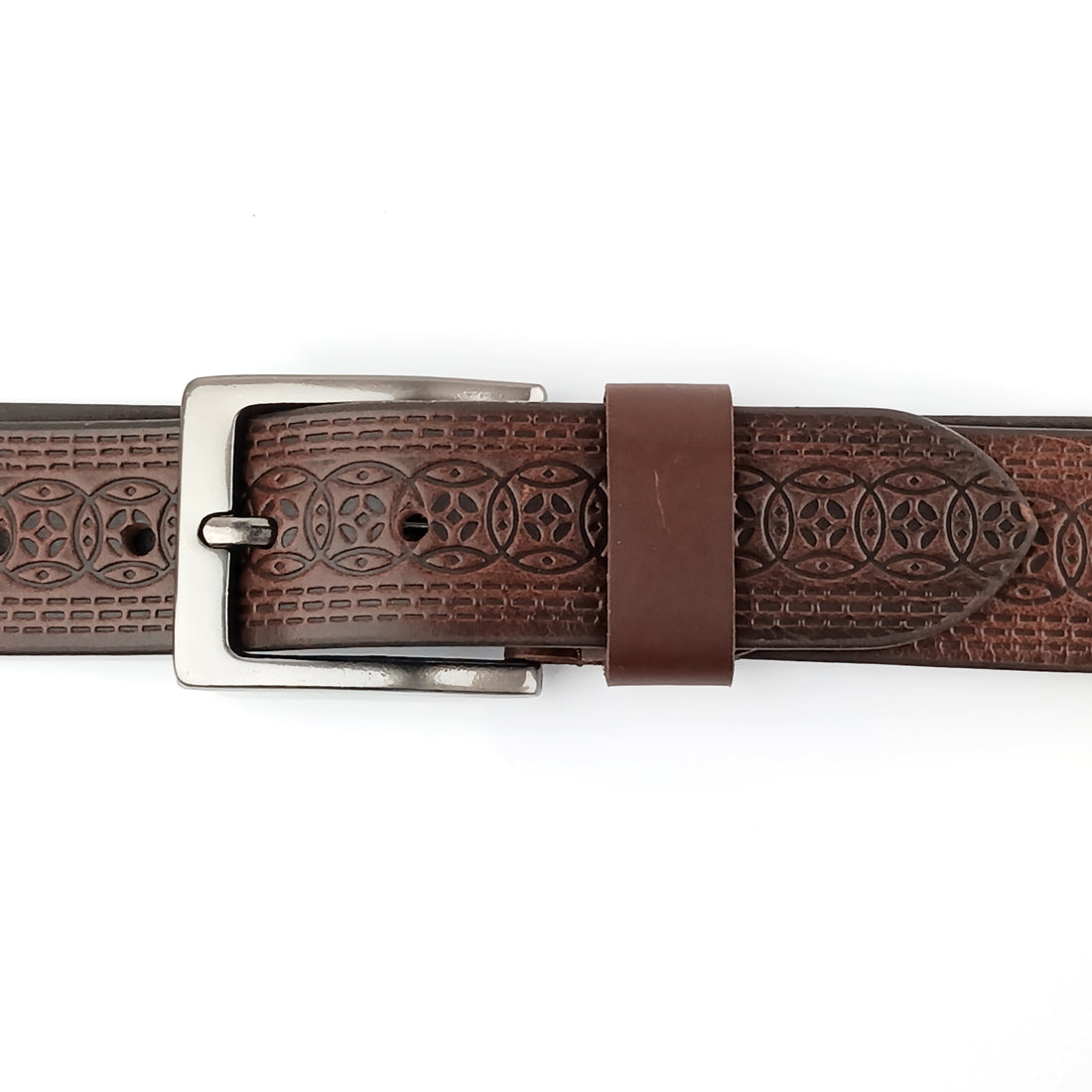 Ficuster Men Dark Brown Genuine Leather Belt