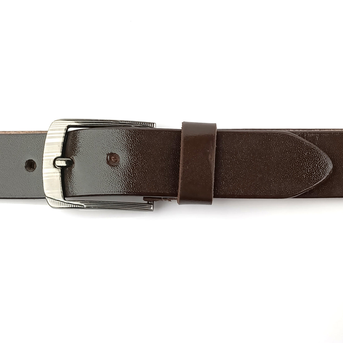 Ficuster Men Dark Brown Genuine Leather Belt