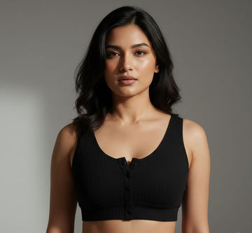 Ficuster Non Padded Wire Free Maternity Nursing & Feeding  Sports Bra