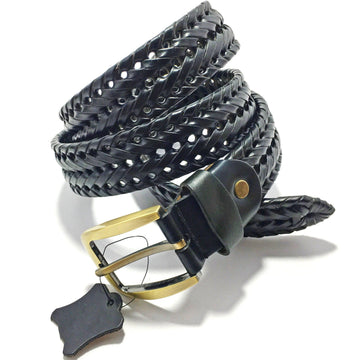 Ficuster Men Black Genuine Leather Belt