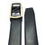 Ficuster Men Autogrip Metal Buckle Black Textured N Letter Vegan Leather Belt