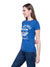 Ficuster Women Blue Printed Crew Neck T-Shirt