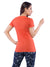 Ficuster Women Orange Crew Neck T-Shirt