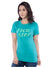Ficuster Women Turquoise Crew Neck T-Shirt