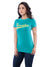 Ficuster Women Turquoise Printed Crew Neck T-Shirt