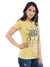 Ficuster Women Yellow Crew Neck T-Shirt