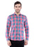 Ficuster Men Pink Blue Checkered Shirt