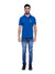 Ficuster Men Blue Pique Polo T-Shirt