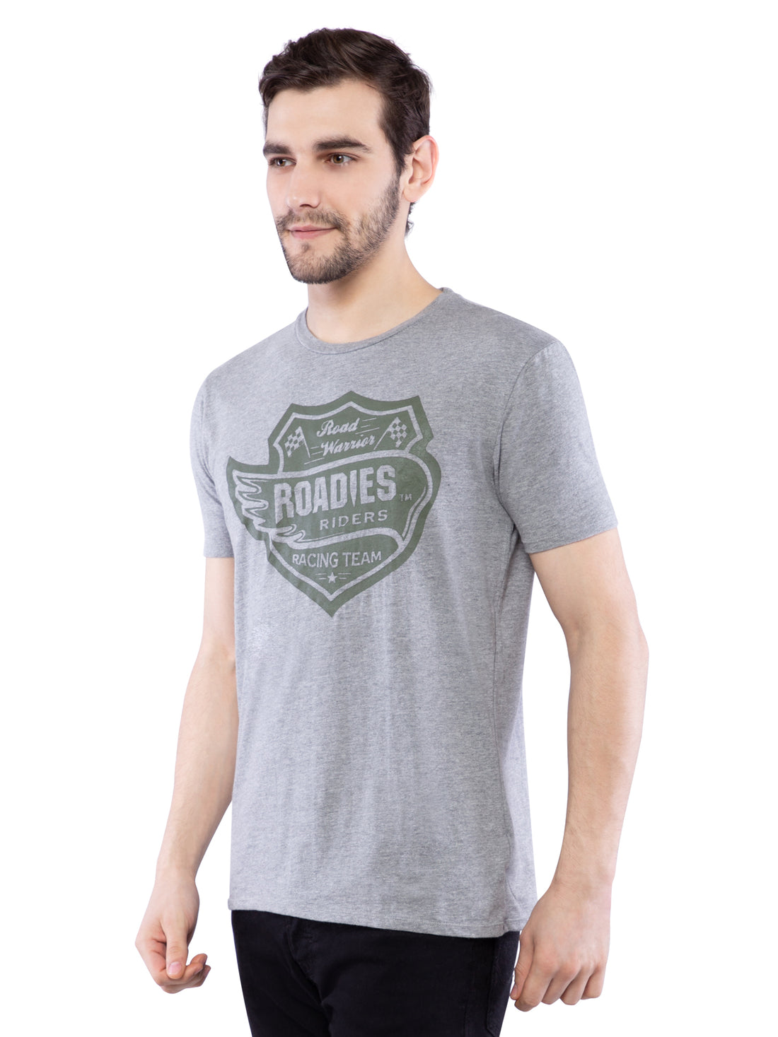 Ficuster Men Grey Graphic Print T-Shirt