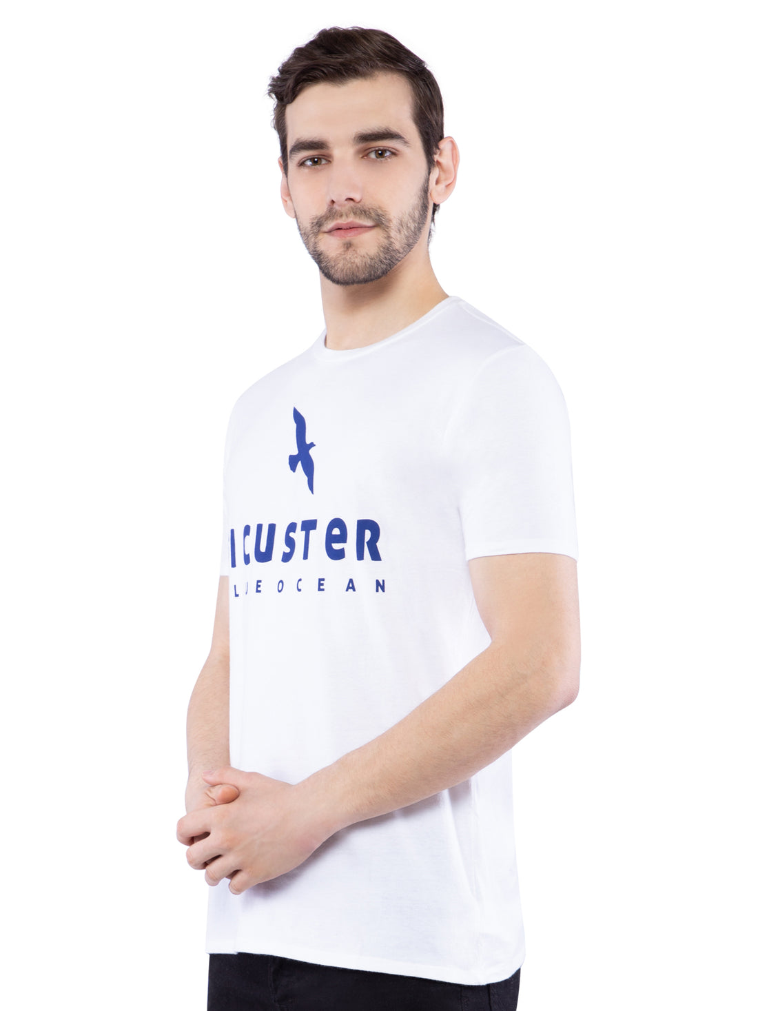 Ficuster Men White Printed T-Shirt