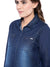 Ficuster Women Dark Blue Denim Casual Shirt