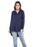 Ficuster Women Solid Blue Loose Fit Casual Shirt