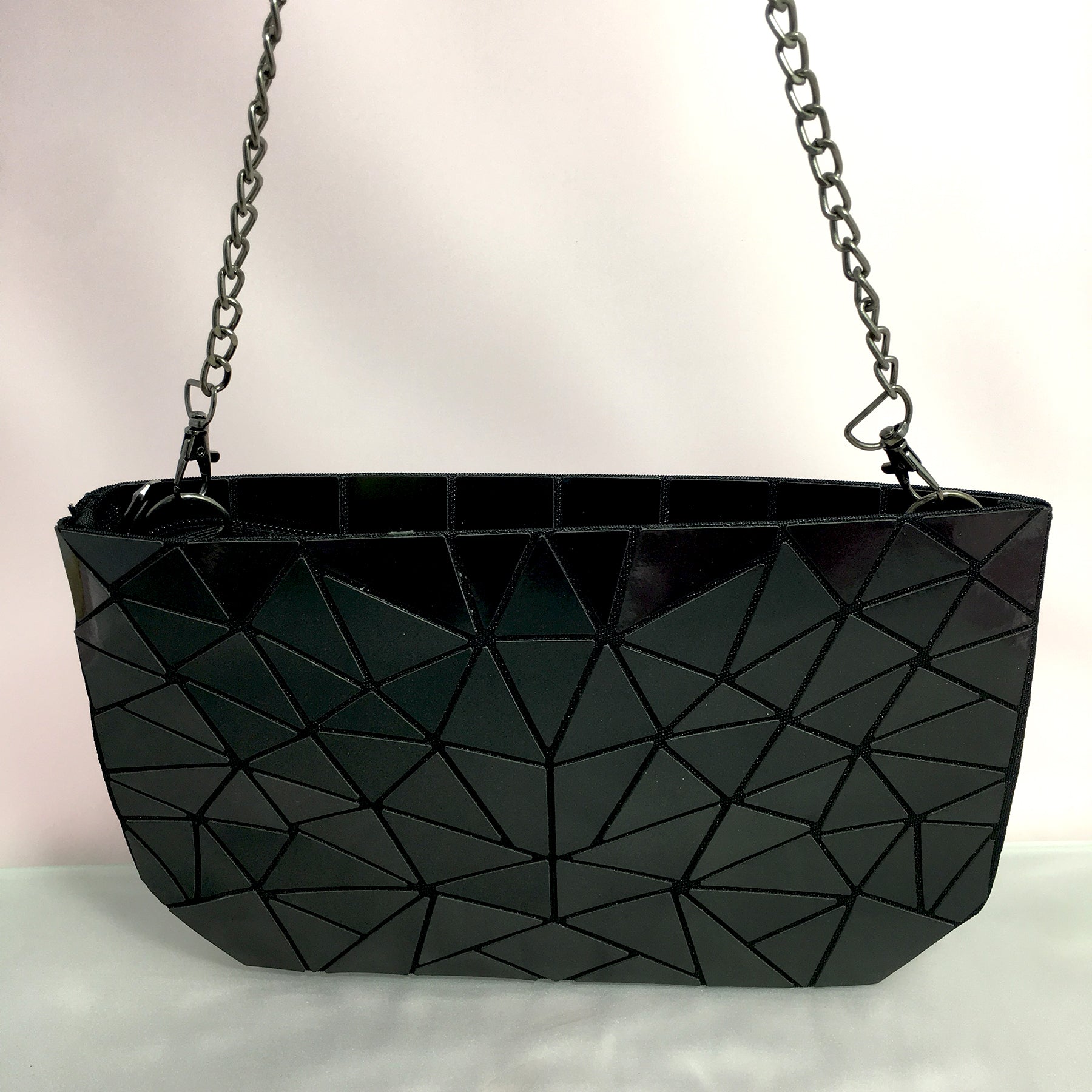 Ficuster Geometric Pattern Black Sling Bag
