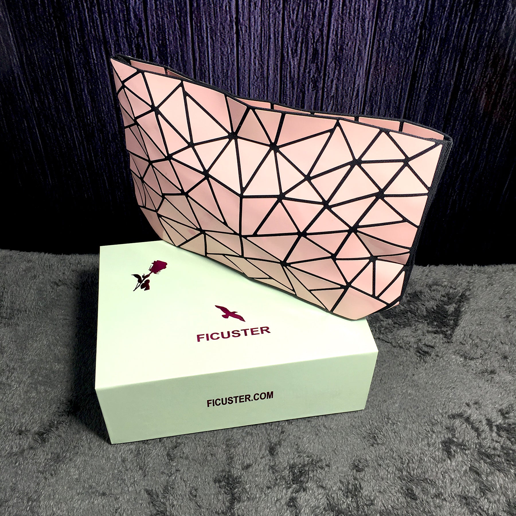 Ficuster Geometric Pattern Light Pink Sling Bag