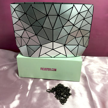 Ficuster Geometric Pattern Grey Sling Bag
