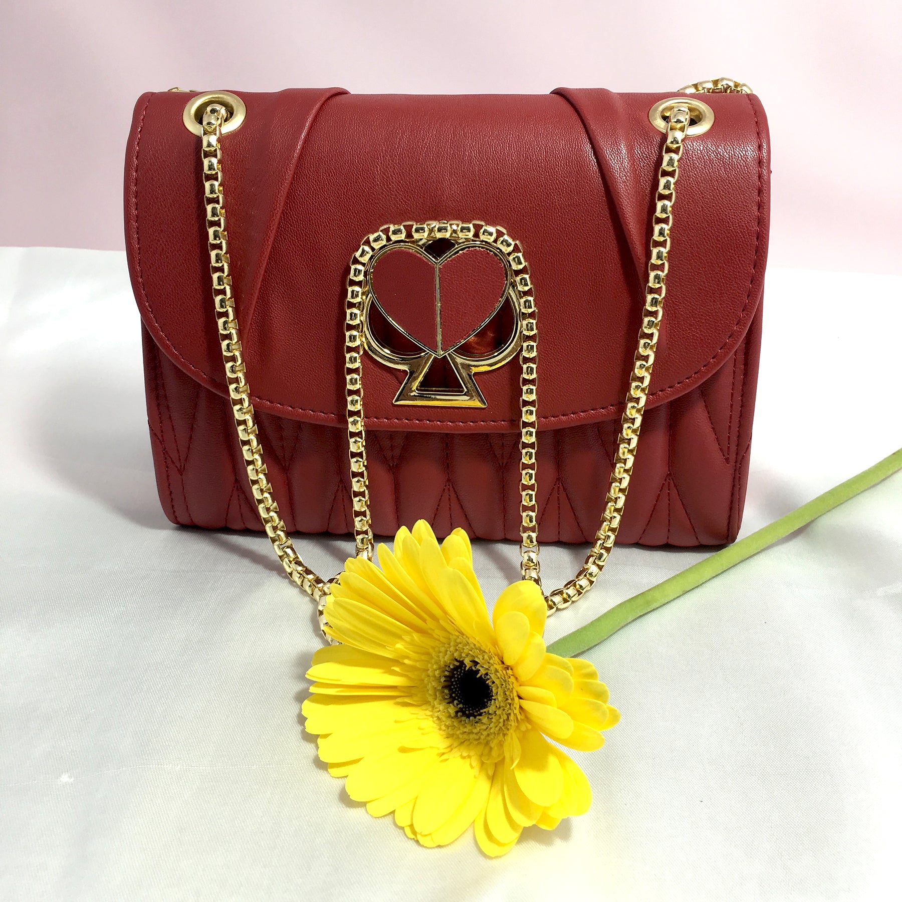 Ficuster Red Solid Sling Bag
