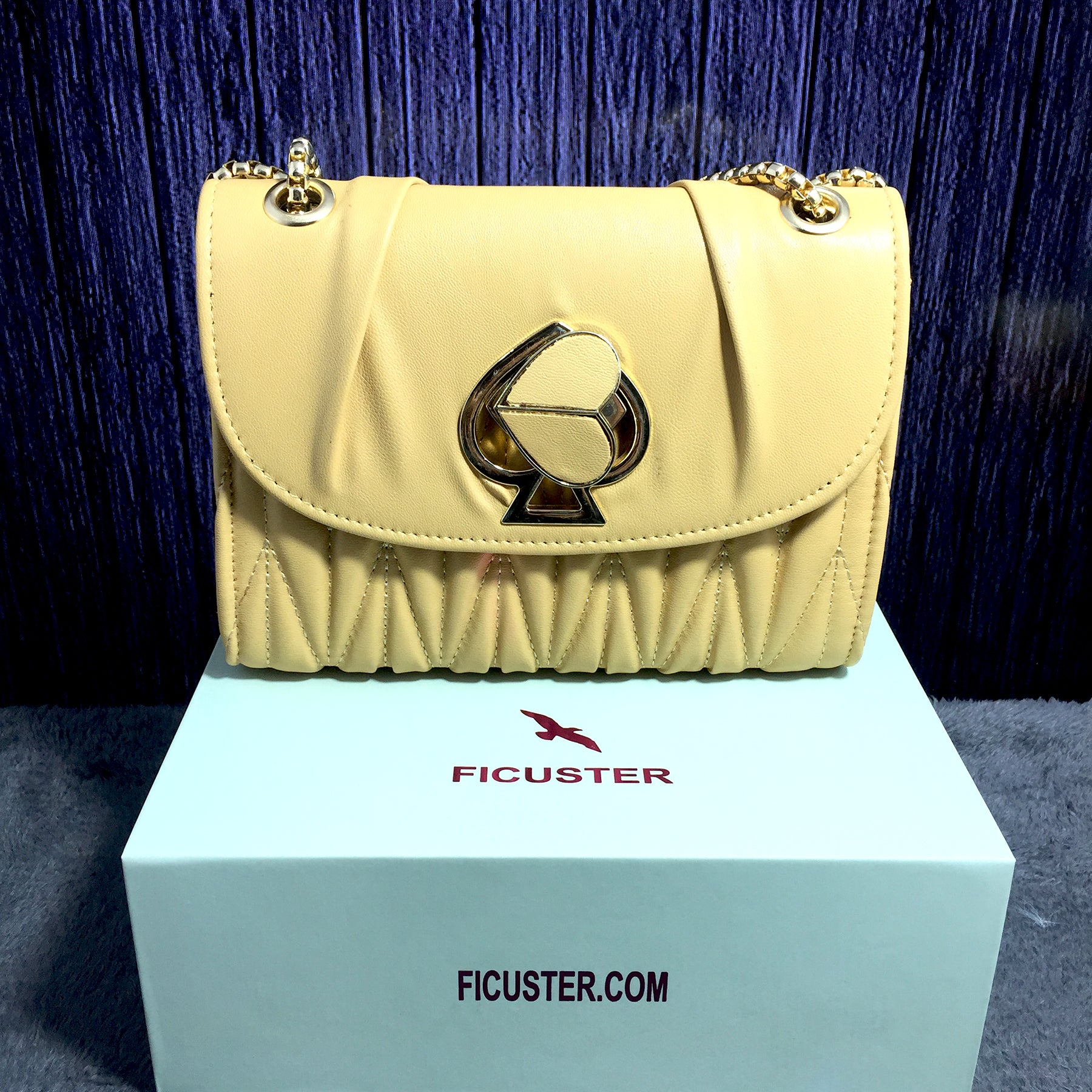 Ficuster Yellow Solid Sling Bag