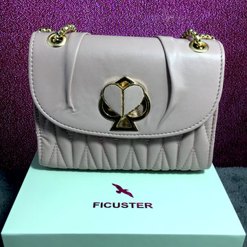 Ficuster Off White Solid Sling Bag