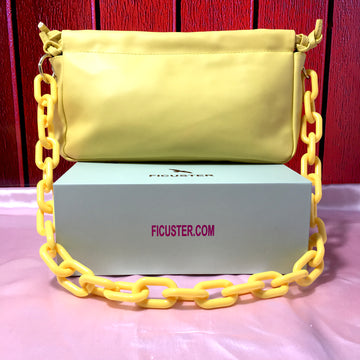 Ficuster Solid Yellow Sling Bag