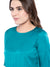 Ficuster Women Turquoise Flare Satin Top