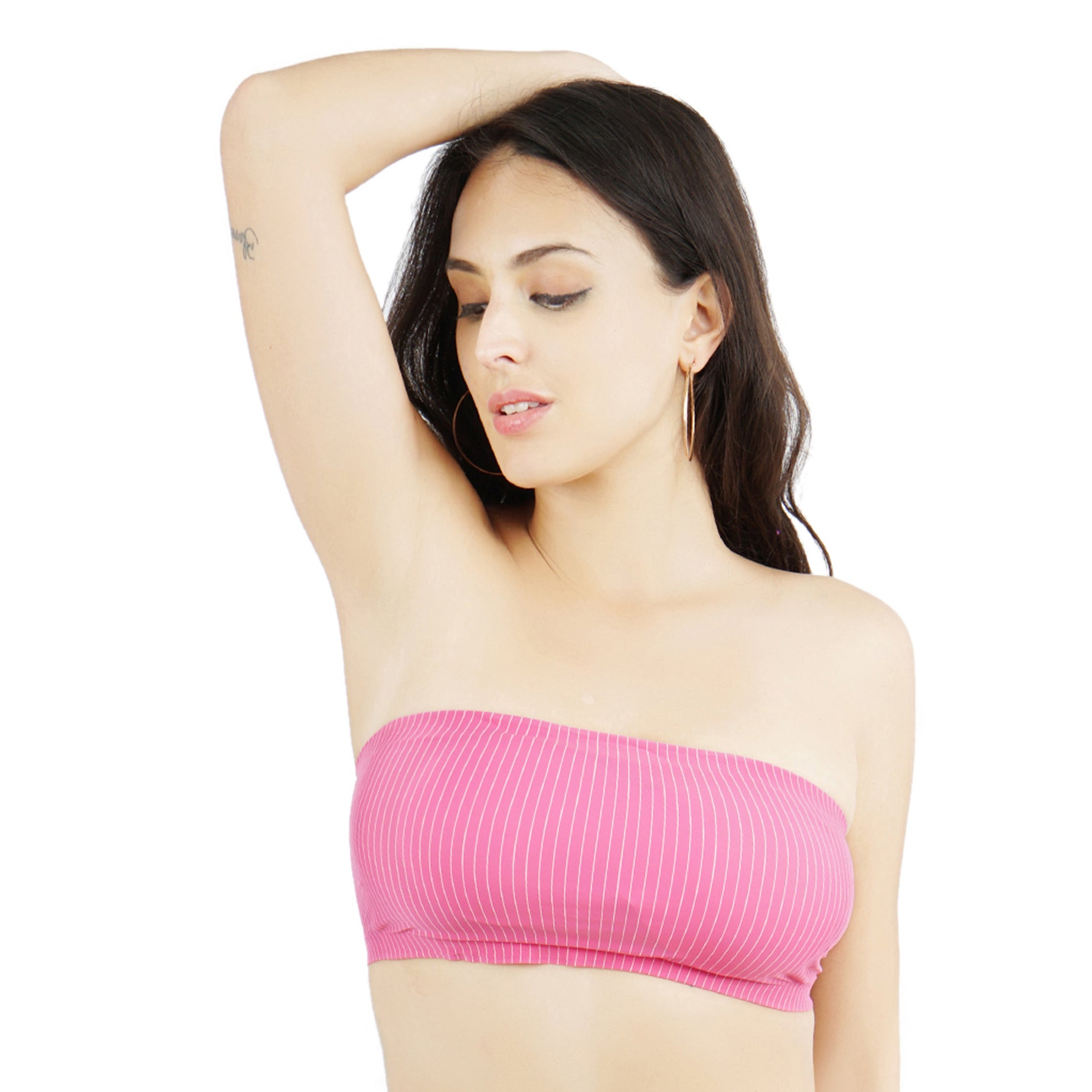 Ficuster Strapless Padded Bandeau Tube Pink Bra