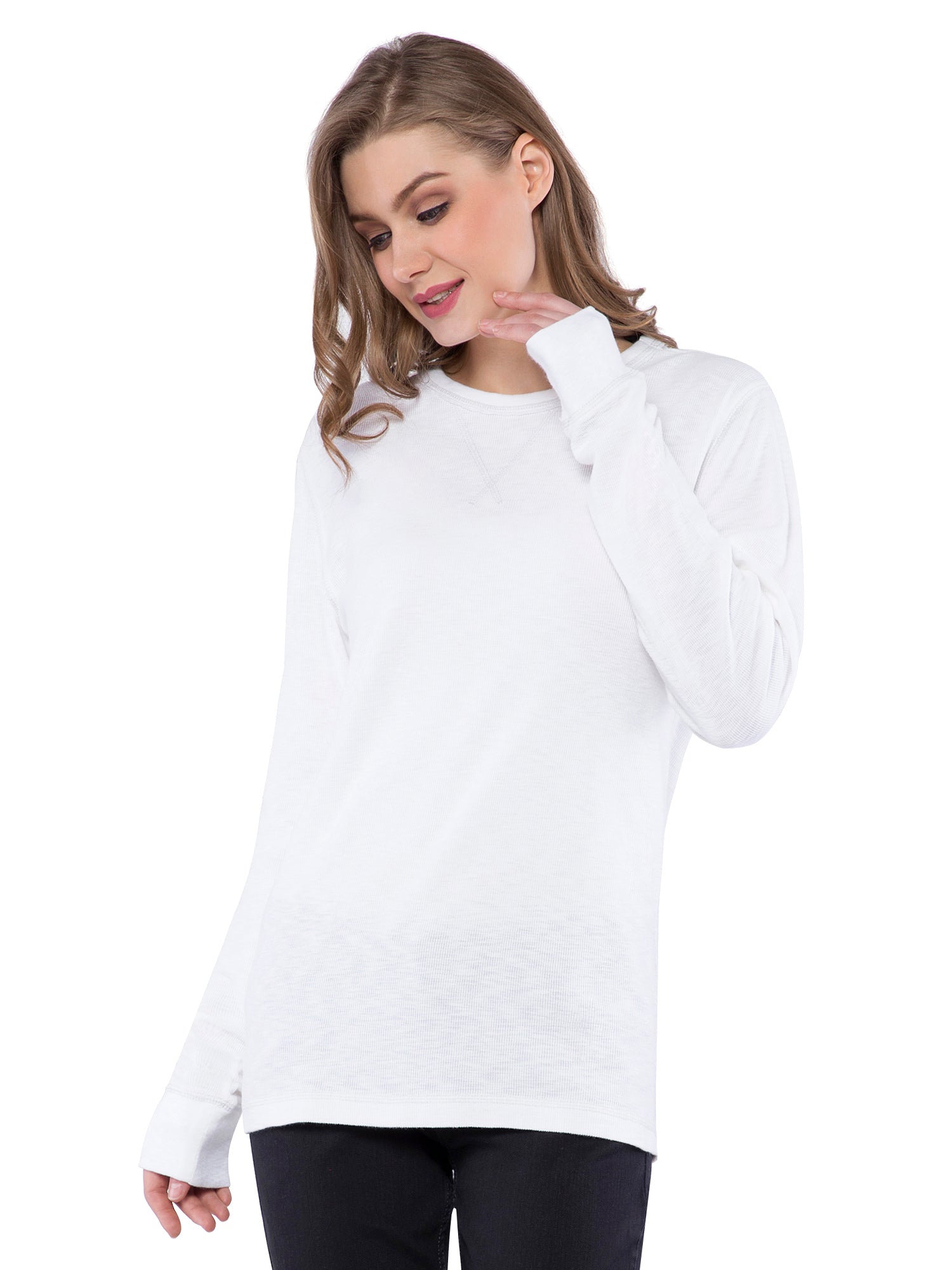 Aeropostale Women White Long Sleeves T-Shirt