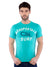 Aeropostale Men Applique Aqua Crew Neck T-Shirt