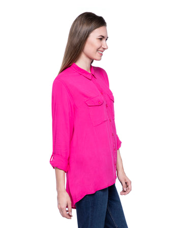 Hollister Women Pink Solid Shirt