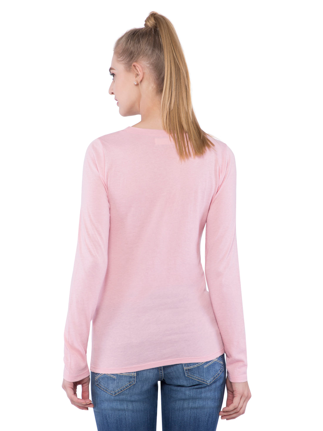 Hollister Women Light Pink Full Sleeve Round Neck Top