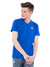 Hollister Men Blue Solid V-Neck T-Shirt