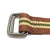 Ficuster Unisex Nickel Double Ring Buckle Tan Cotton Canvas Belt