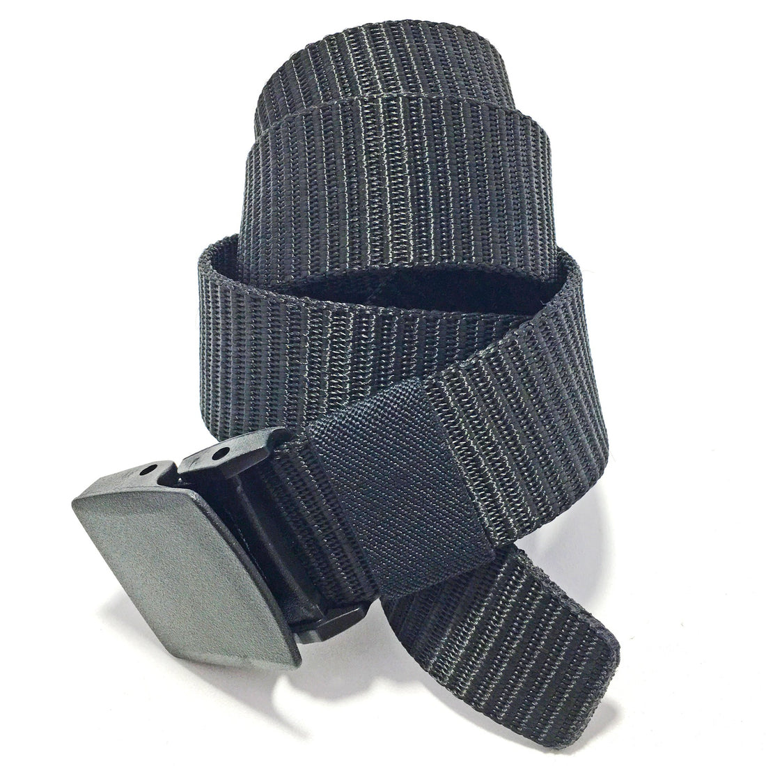 Ficuster Unisex Black Plastic Buckle Nylon Canvas Braided Belt