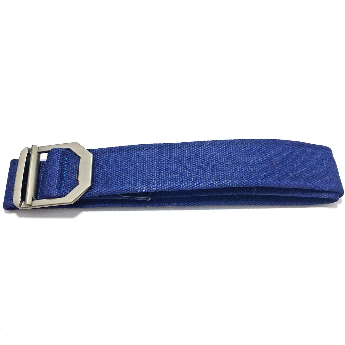 Ficuster Unisex Metal Buckle Blue Cotton Canvas Belt