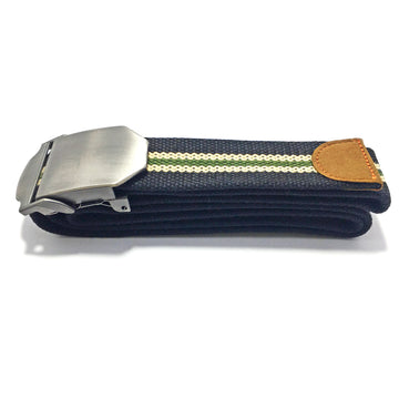 Ficuster Unisex Solid Metal Buckle Black Cotton Canvas Belt