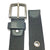 Ficuster Unisex Solid Metal Buckle Black Braided Cotton Canvas Belt