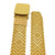 Ficuster Unisex Autogrip Plastic Buckle Braided Golden Nylon Canvas Belt