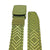 Ficuster Unisex Autogrip Plastic Buckle Braided Military Green Nylon Canvas Belt