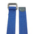 Ficuster Unisex Double Ring Metal Buckle Dark Blue Cotton Canvas Braided Belt