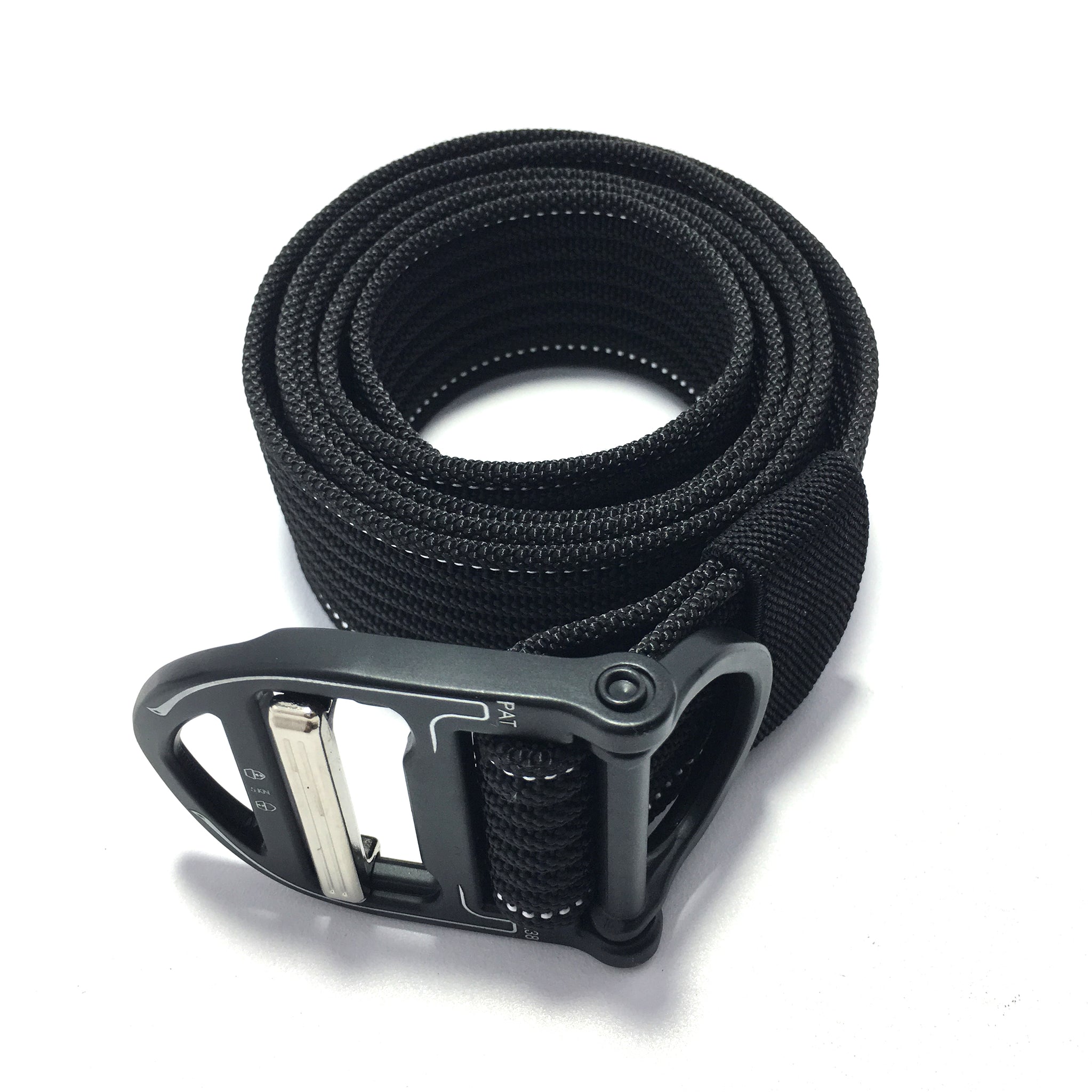 Ficuster Unisex Black Nylon Canvas Braided Belt